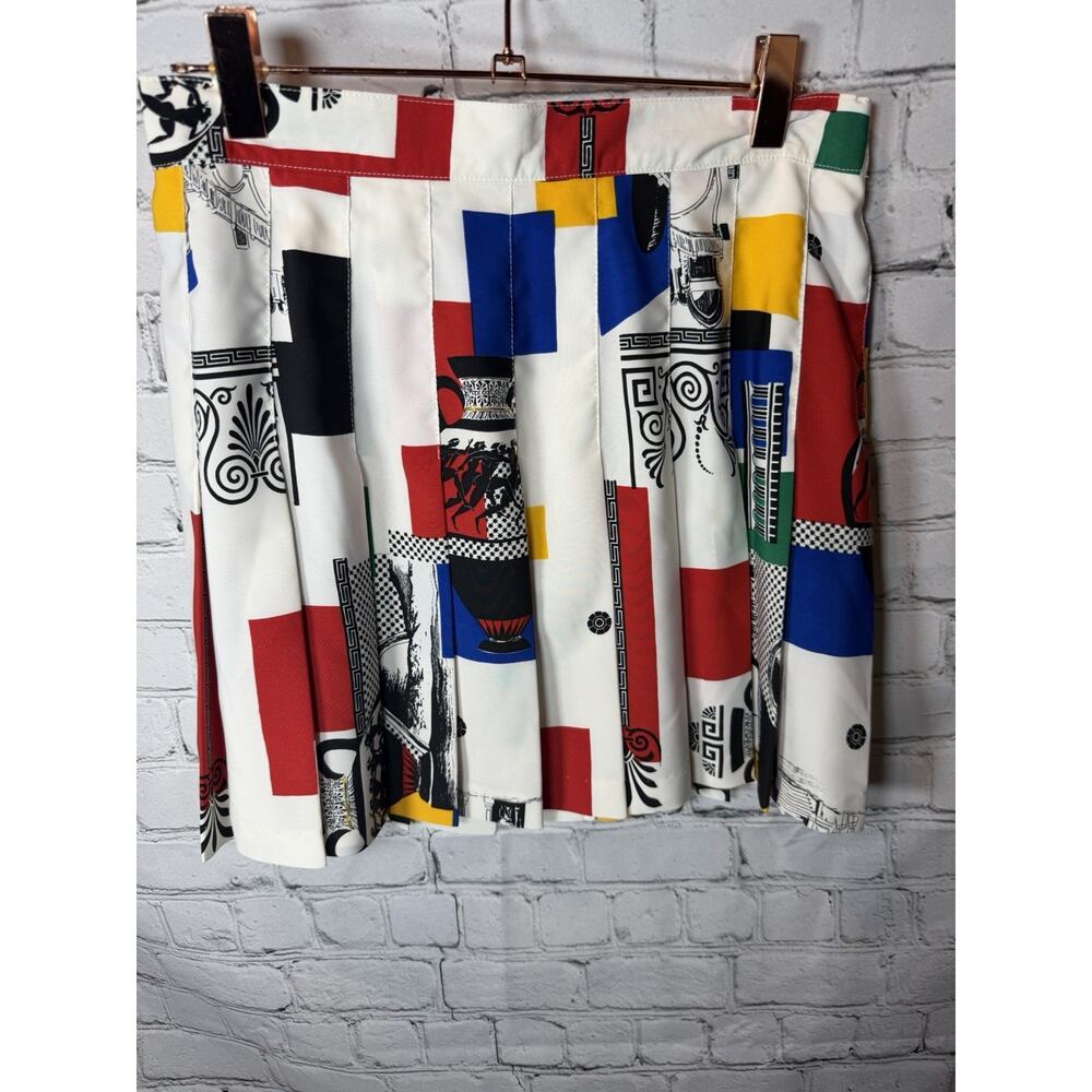 Tail Pleased Colorblock Italian Pleated Tennis Skirt Size 10 Preppy‎ Geometric